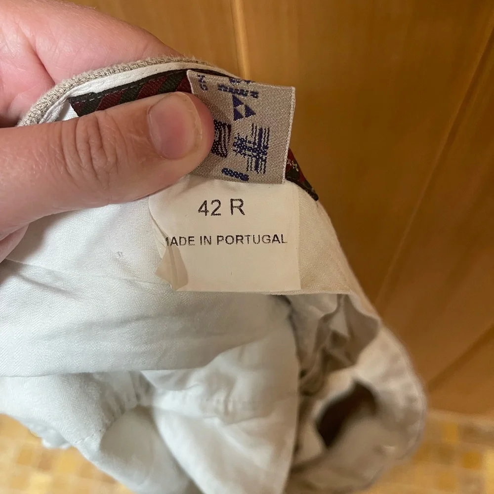 Light Gray/ Khaki Linen Men’s Trousers